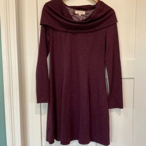 Max Studio Weekend Cowl Neck Long Sleeve A-Line Dress Medium